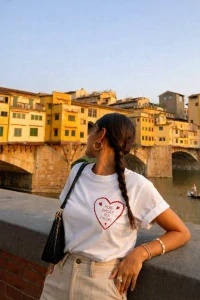 Dámske tričko "More amore per favore" (biele)