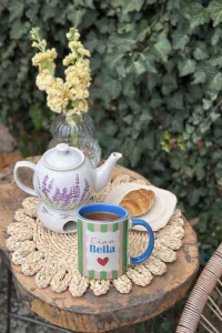 Šálka "Ciao bella" (360ml, modrá)