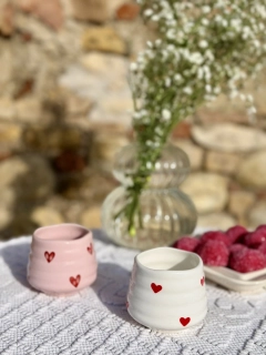 Set espresso šálok (2 x 160ml, ružová + biela)